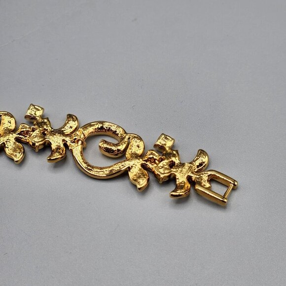 Camrose & Kross JBK Blue Faux Sapphire Clear Bracelet Jacqueline Kennedy Jackie - Picture 8 of 12